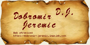 Dobromir Jeremić vizit kartica